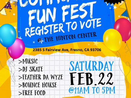 Community Fun Fest this Saturday at the Hinton Community Center will stress voting and census