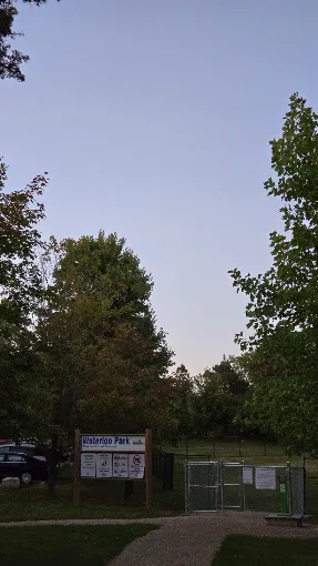 Waterloo West dog park entrance