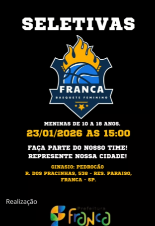 OPORTUNIDADE PARA MENINAS DE 10 A 18 ANOS NA EQUIPE DE BASQUETE DE FRANCA [2026]