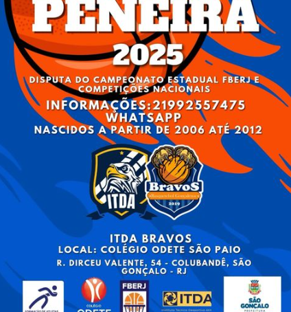 PENEIRA DE BASQUETE EM SÃO GONÇALO/RJ (2024)