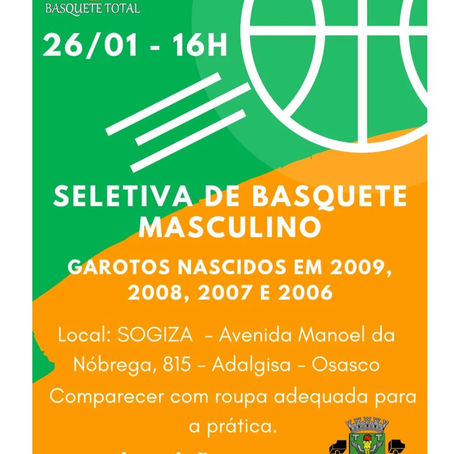 BASQUETE TOTAL REALIZARÁ PENEIRA DE BASQUETE EM 2023