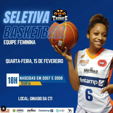 PENEIRA DE BASQUETE FEMININO NO TAUBATÉ BASQUETE
