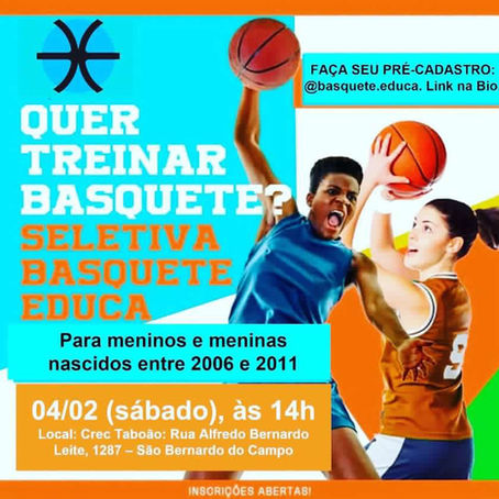 NOVA SELETIVA DE BASQUETE NO BASQUETE EDUCA 2023