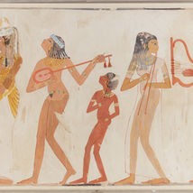 Egyptian mural of women musicians