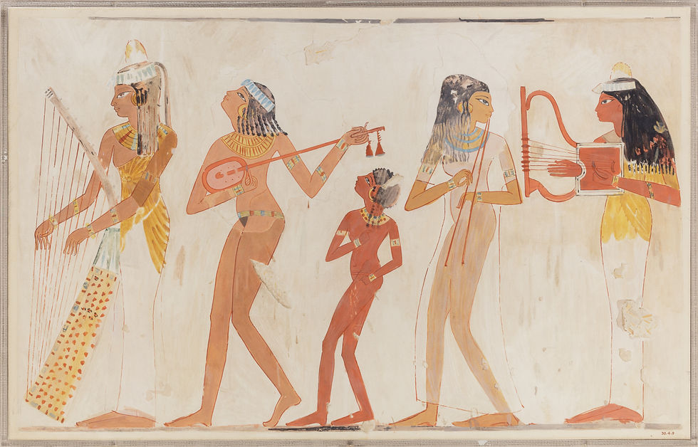 Egyptian mural of women musicians