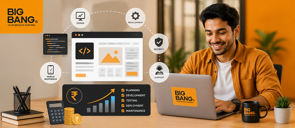Website development cost in India UI UX design