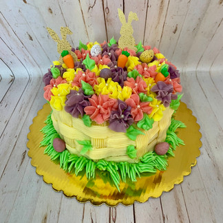 Vanilla Easter Basket Cake