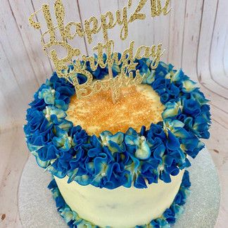 Blue Hydrangea Cake