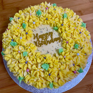 Yellow floral cake