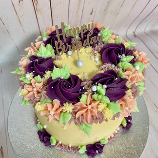 Purples Floral Cake