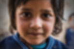 Nepalese girl close up from a humanitarian social project in Nepal
