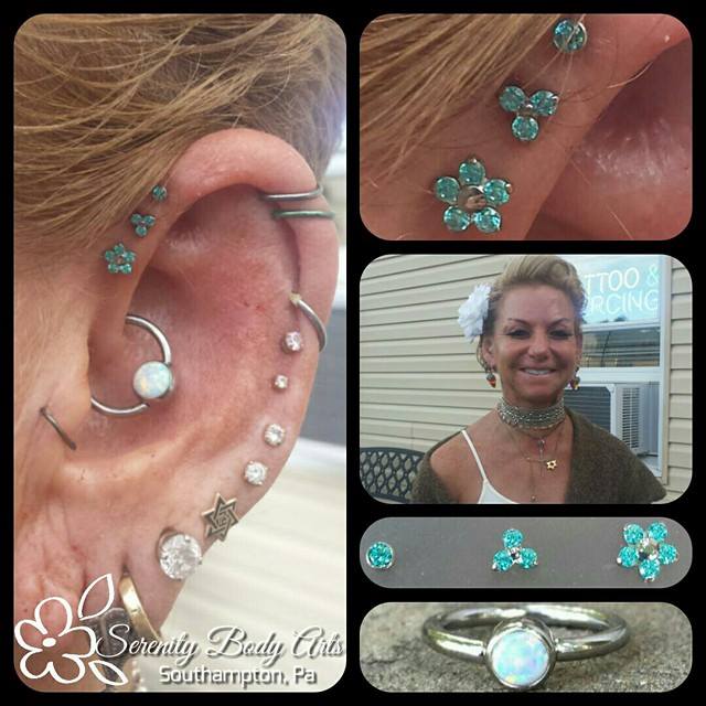 Triple Forward Helix & Daith
