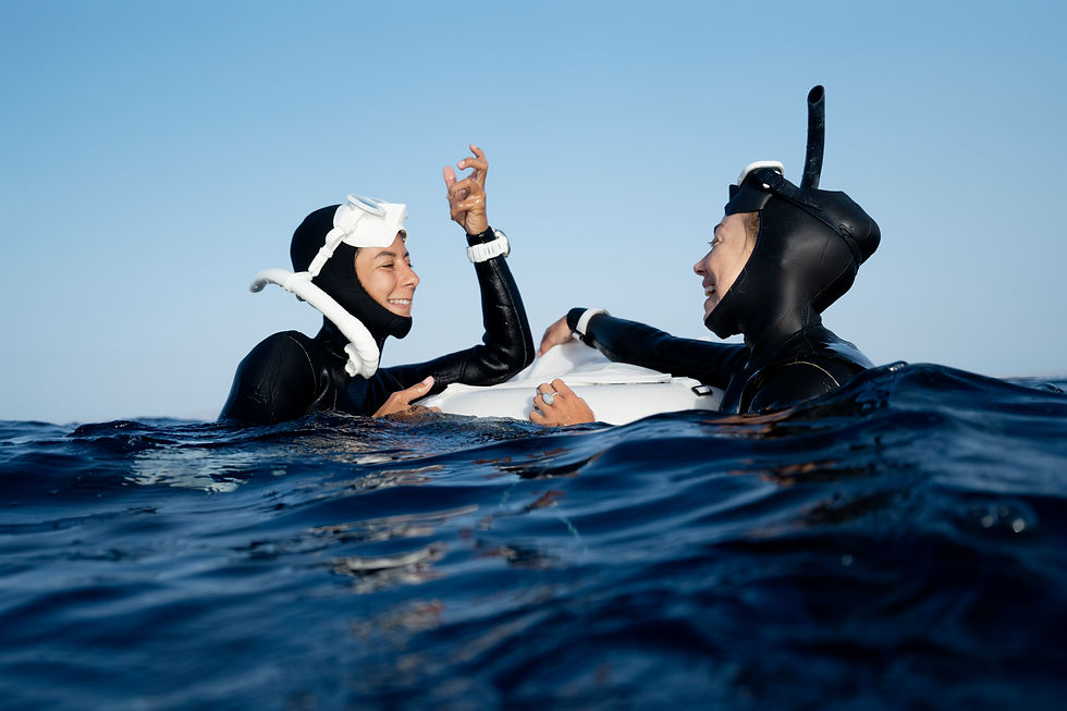 Teaching freediving in Dahab, Light House