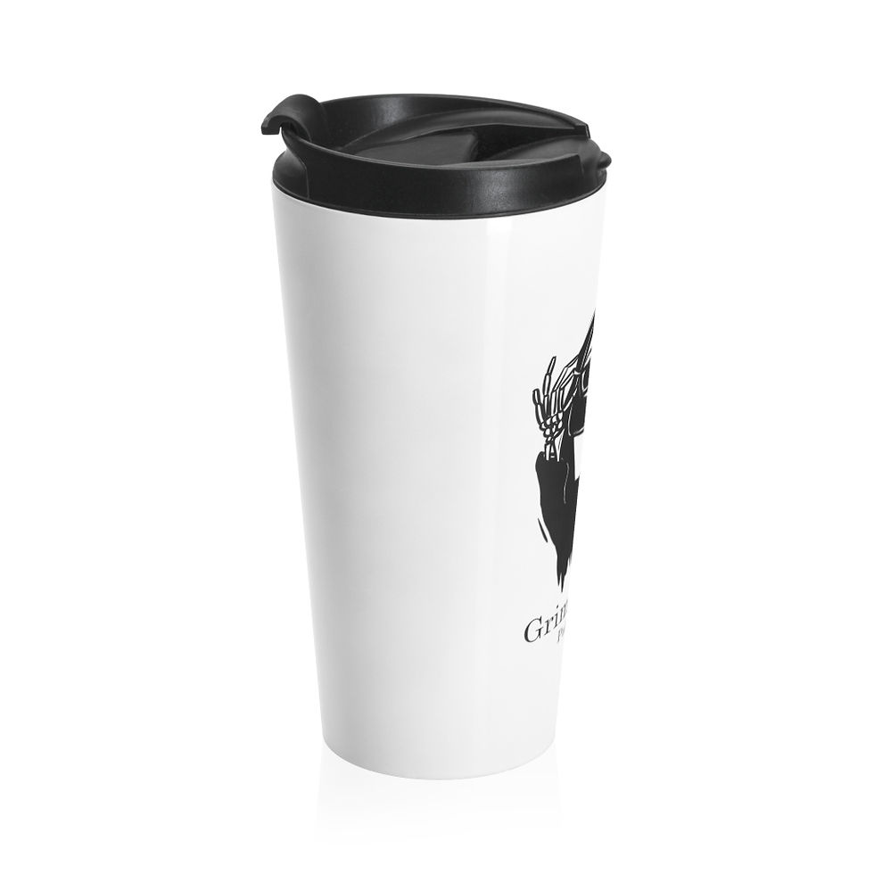 Thumbnail: Grim Reader Stainless Steel Travel Mug US