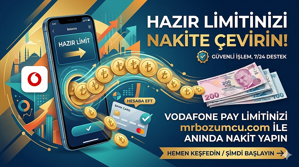 Vodafone Pay Hazır Limit Nakite Çevirme