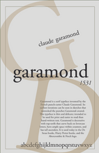 Garamond Type Poster