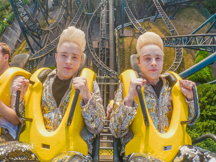Jedward fail the straight-face challenge, but here’s why rollercoasters could actually make you happier