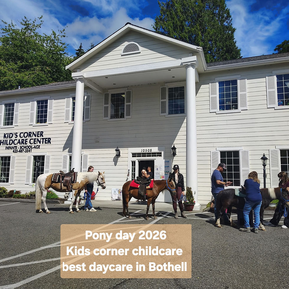 All Inclusive Childcare: Kids Corner Childcare Center in Bothell's Pony Day!