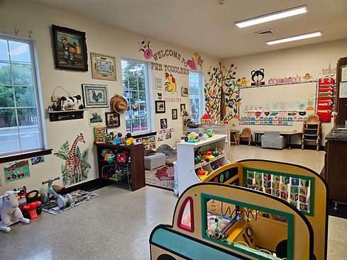 Kids corner Pre-toddler room is 1-7 ratio where train empathy and kindness, sharing and pa