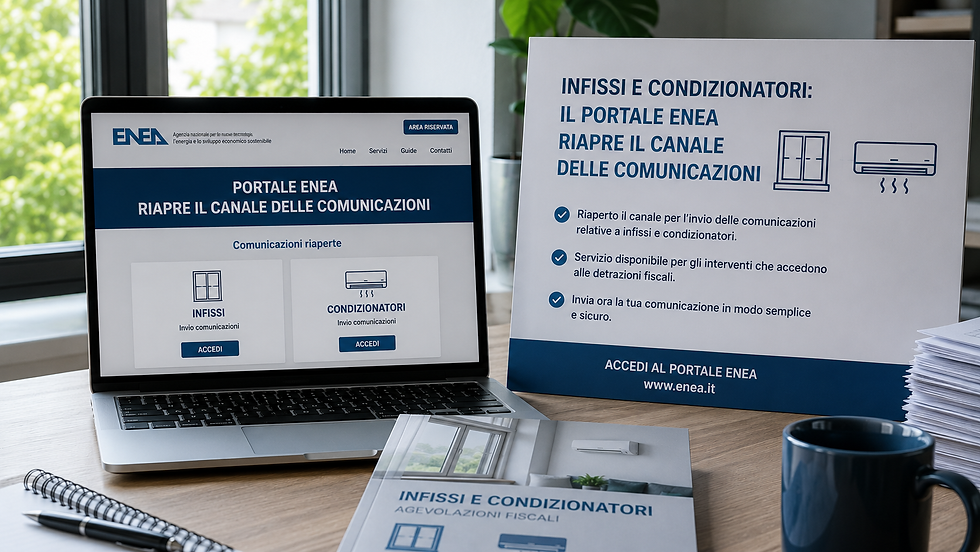 Infissi e condizionatori, il portale Enea riapre il canale delle comunicazioni