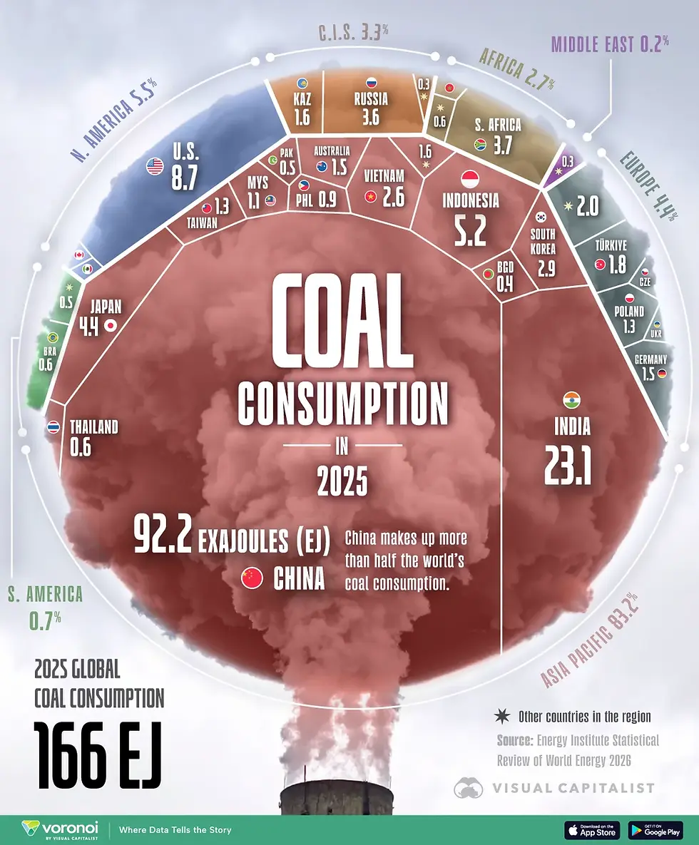Ranked: The Countries That Consume the Most Coal