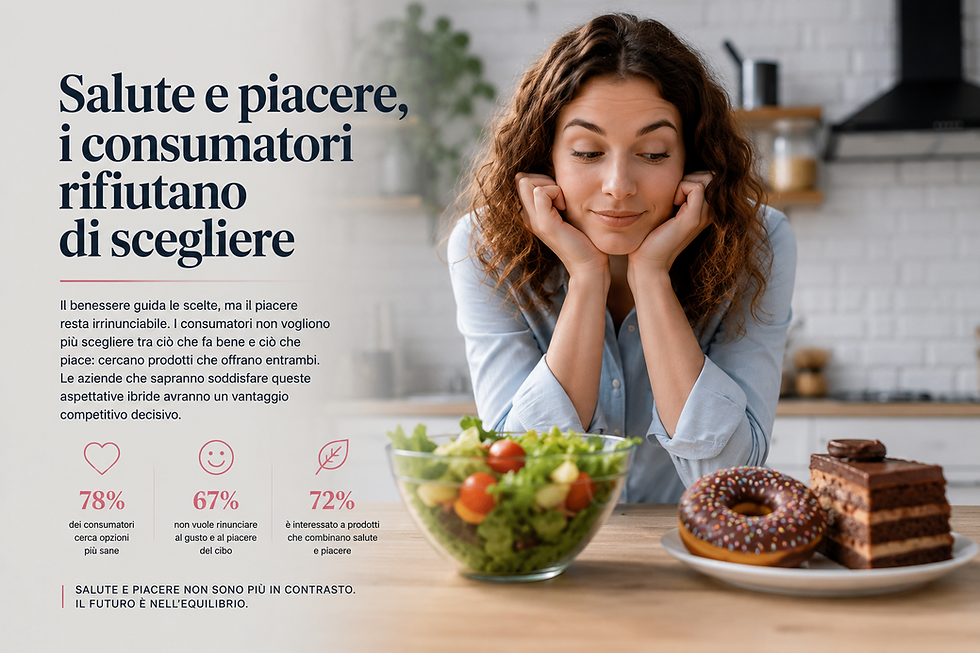 Salute e piacere, i consumatori rifiutano di scegliere