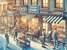 Piccole attività commerciali e caffè di quartiere