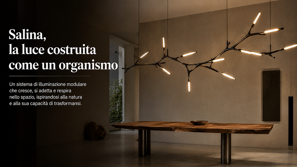 Salina, la luce costruita come un organismo