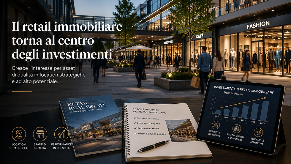 Il retail immobiliare torna al centro degli investimenti