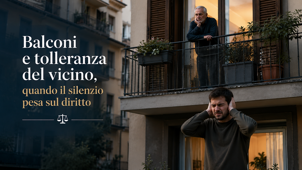Balconi e tolleranza del vicino, quando il silenzio pesa sul diritto
