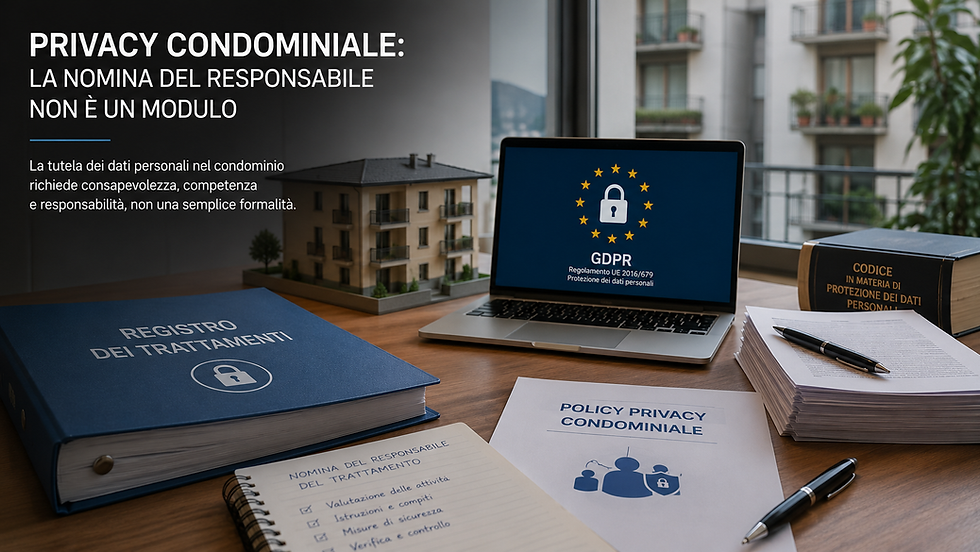 Privacy condominiale, la nomina del responsabile non è un modulo