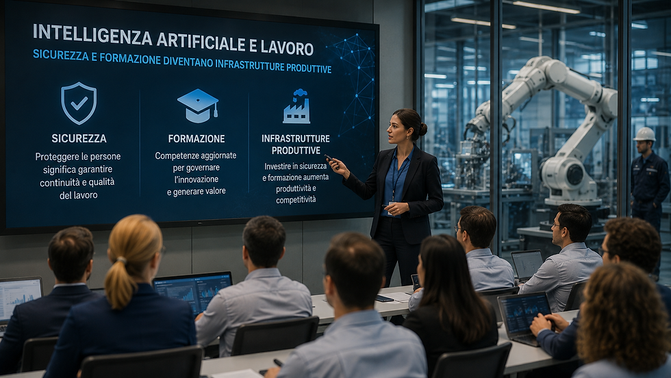 Intelligenza artificiale e lavoro, sicurezza e formazione diventano infrastrutture produttive