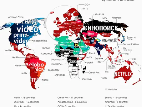 Mapped: The Most Popular Video Streaming Service by Country