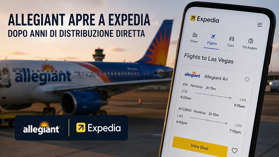 Allegiant apre a Expedia dopo anni di distribuzione diretta