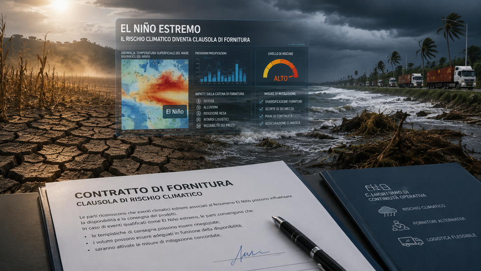 El Niño estremo, il rischio climatico diventa clausola di fornitura