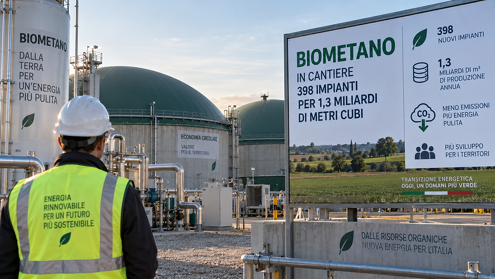 Biometano, in cantiere 398 impianti per 1,3 miliardi di metri cubi: cresce la filiera italiana