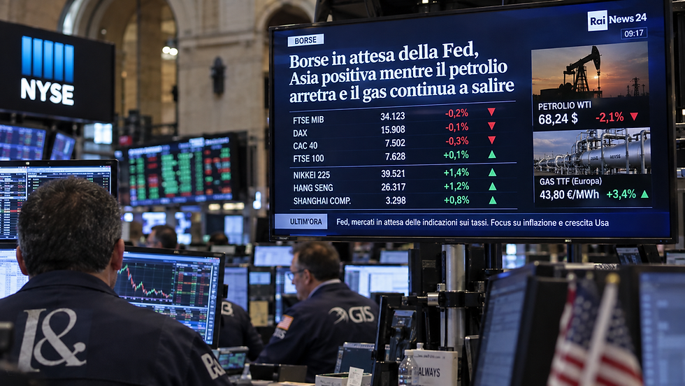 Borse in attesa della Fed, Asia positiva mentre il petrolio arretra e il gas continua a salire