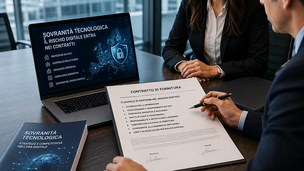 Sovranità tecnologica, il rischio digitale entra nei contratti