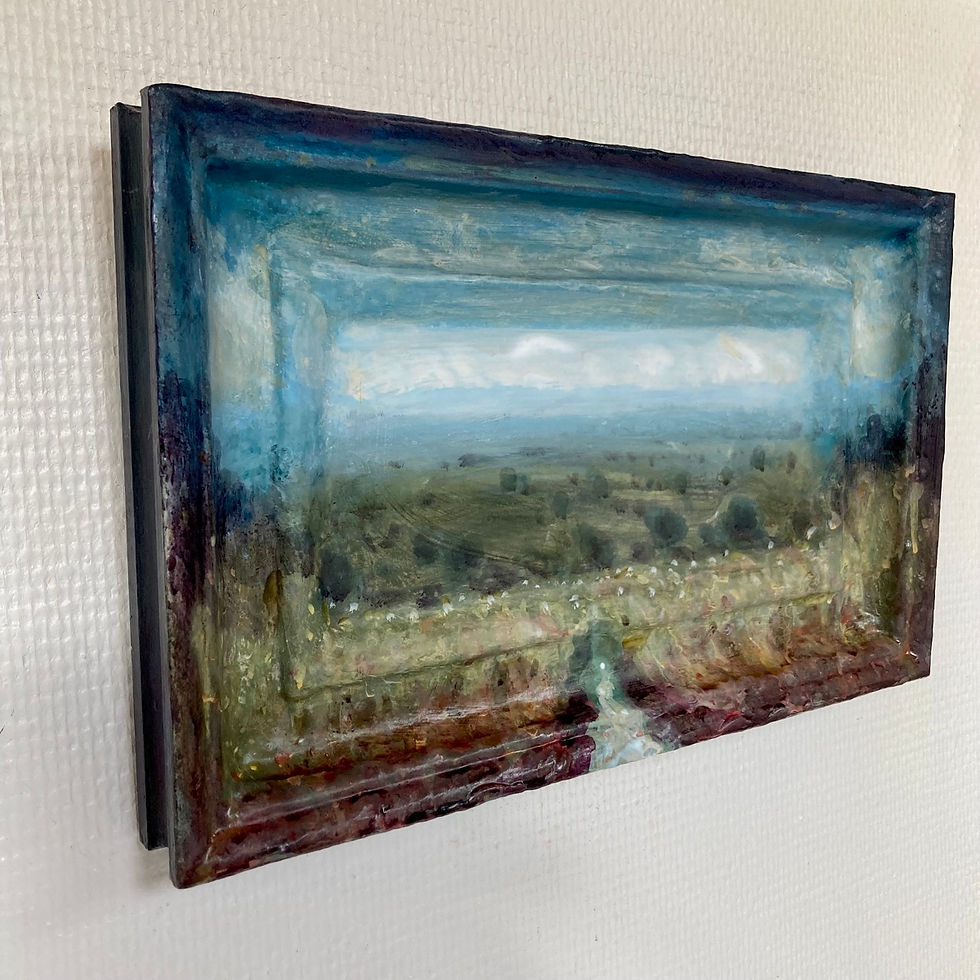 Thumbnail: 'Over the chalk hills' framescape painting