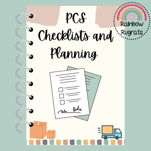 PCS Checklists and Planner Printable | Rainbow Rugrats