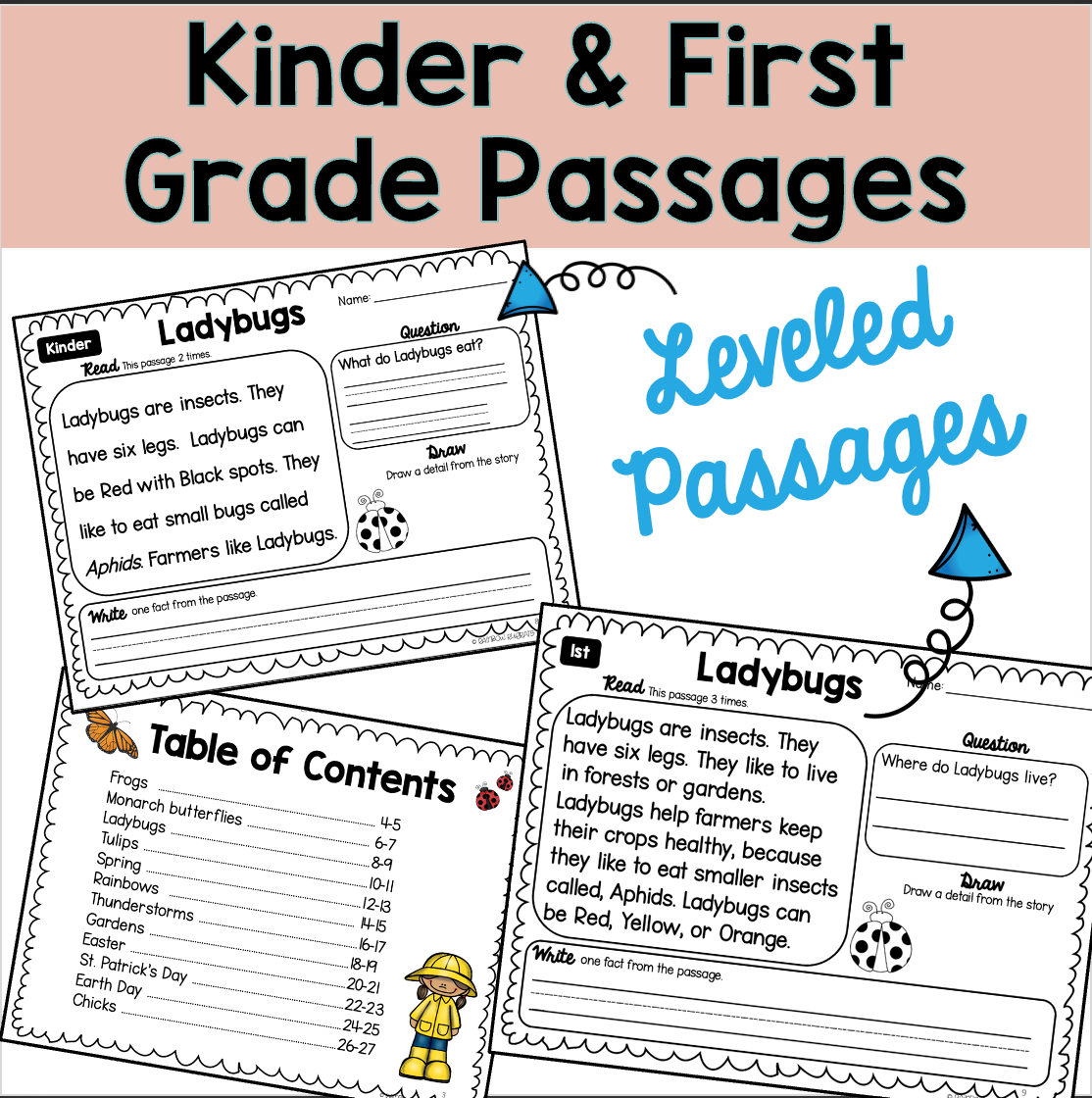 Reading Passages for Benchmark Advance and Phonics | Rainbow Rugrats