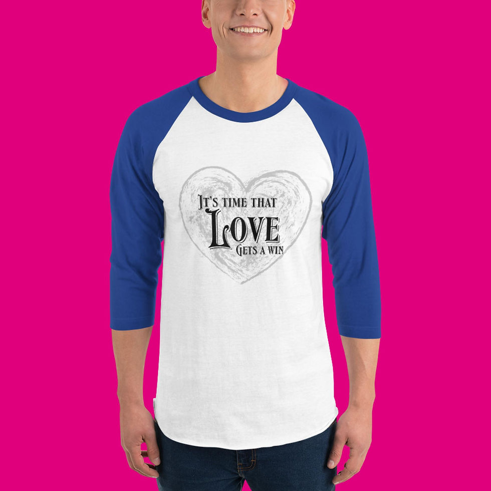 Thumbnail: Love gets a win - 3/4 sleeve raglan shirt
