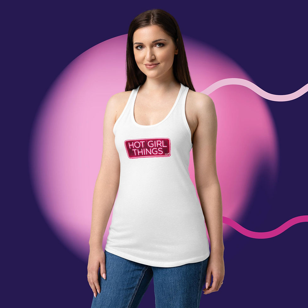 Thumbnail: LIMITED EDITION HOT GIRL THINGS - Women’s fitted racerback tank top