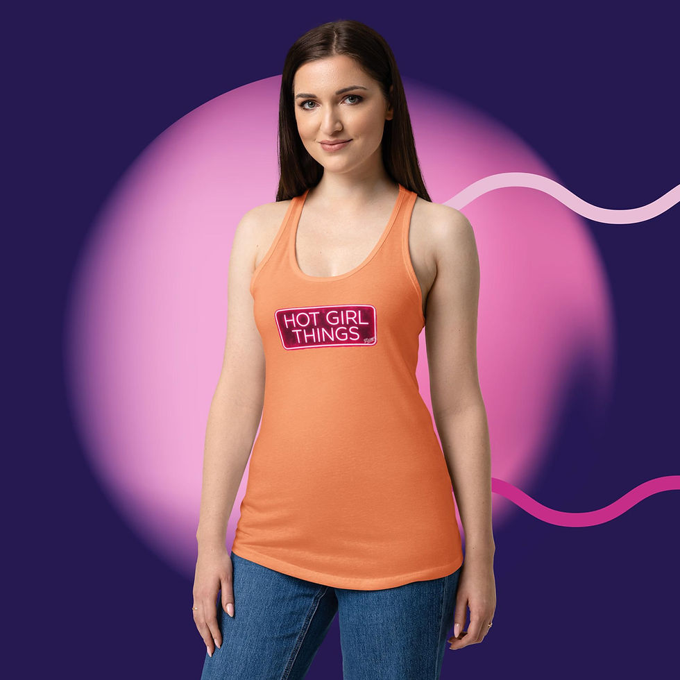 Thumbnail: LIMITED EDITION HOT GIRL THINGS - Women’s fitted racerback tank top