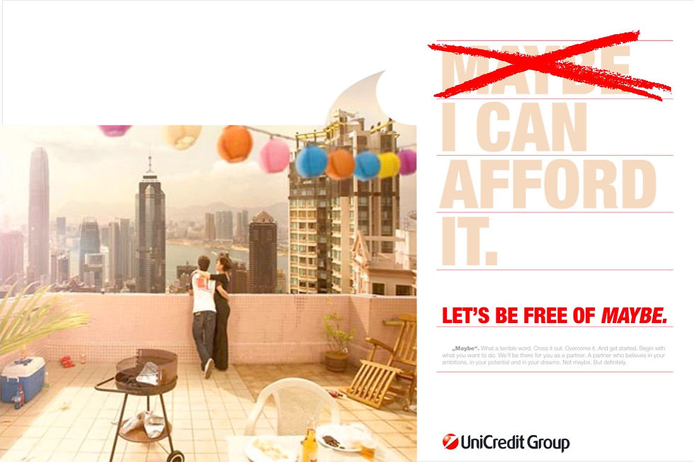 Unicredit Advertisements with Headlines by Jan-Florian Ege