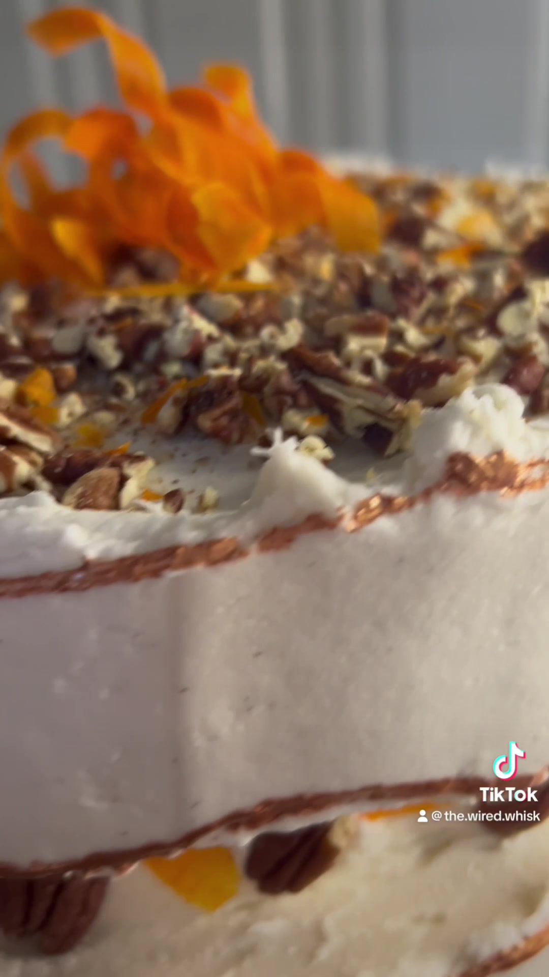 Carrot Faullt Line Cake with candied carrots