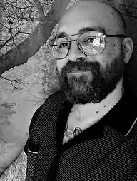 black and white photograph of adam hulse author