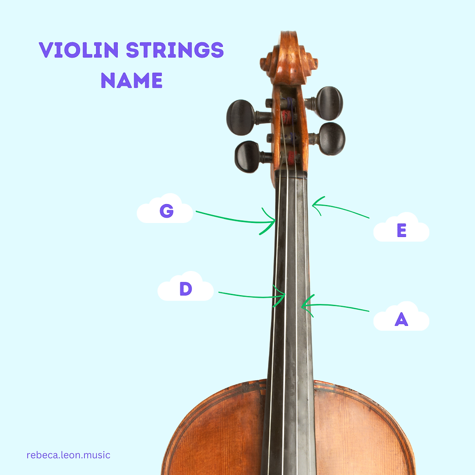 the name of the violin strings chart