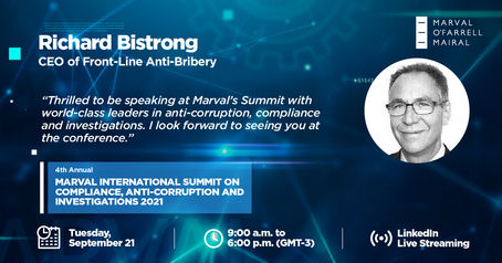Join me at Marval’s 4th Annual Summit on Compliance, Anti-Corruption, and Investigations.