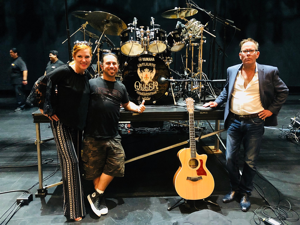 Producers Quinn Lemley and Paul Horton with amazing UQC drummer, Jason Gianni